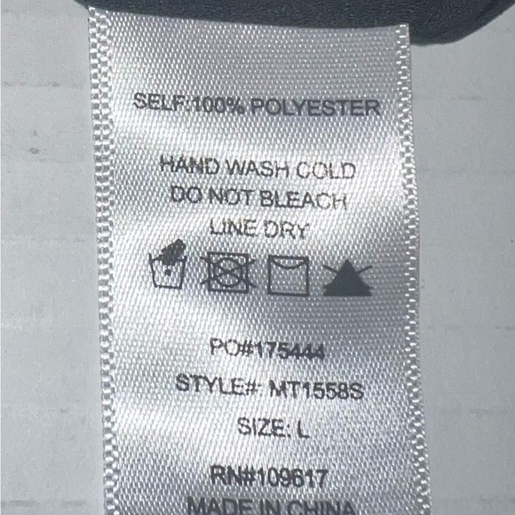 Shine star black polyester blouse Size L - Picture 7 of 7